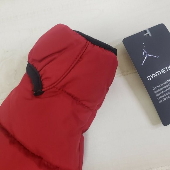 NIKE Air Jordan Newborn Baby Bunting Snowsuit Coat Black Red New Fleece Lined - Picture 3 of 8